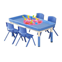 Foldable Sand and Water Play Table with Sand Molds for Kids, Indoor/Outdoor Activity Table