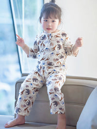 BabyStormi Bamboo Cotton Gauze 3/4 Sleeve Pajama Set for Toddlers