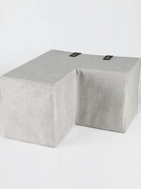 Minimalist Fabric Storage Basket for Living Room Corner and Staircase, Trapezoidal Woven Bin
