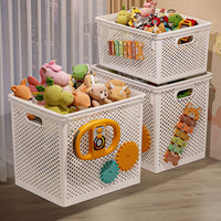 Kids' Stackable Toy Storage Bin with Wheels - Large Capacity Organizer for Plush Dolls and Baby Items