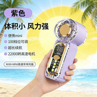 X699 Mini Handheld USB Rechargeable Fan with LED Light for Outdoor Portable Cooling