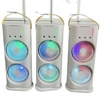 Portable Handheld Misting Fan with Remote Control, Rechargeable Mini Desk Fan for Home and Office