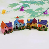 Miniature European-Style House Figurines for Micro Landscape Decor