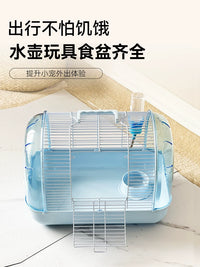 Luxury Portable Crystal Pet Carrier for Hamsters, Guinea Pigs, Chinchillas, and Small Rabbits