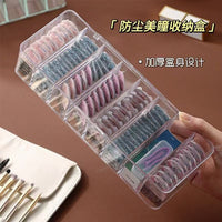 Clear Multi-Layer Data Cable & Contact Lens Storage Box with Dividers