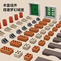 Kids' Mini Masonry House Building Kit - DIY Construction Model Toy with Real Bricks