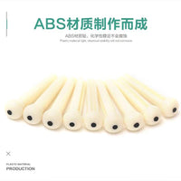ABS Guitar Bridge Pins for Acoustic and Folk Guitars - Black and White Sets