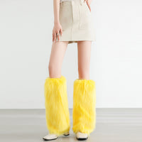 Women's Faux Fur Boot Cuffs Leg Warmers Short Ankle or Long Calf Length