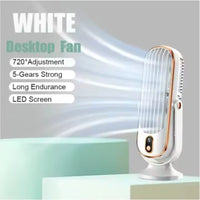 Portable USB Rechargeable Oscillating Desk Fan for Home & Car
