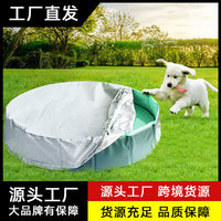 Outdoor Round Swimming Pool Cover for Garden Patio, 210D Anti-UV Dustproof Windproof Leaf Protection