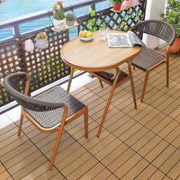 Foldable Rattan Outdoor Bistro Set for Small Balconies and Patios, Waterproof Garden Furniture