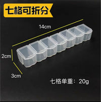 Portable 7-Day Pill Organizer with Detachable Compartments