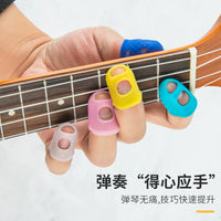 Guitar Fingertip Protectors for Kids & Adults - Ukulele, Thumb Piano, Left Hand Pain Relief Finger Sleeves