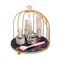 Bathroom Countertop Organizer with Birdcage Design for Cosmetics and Toiletries