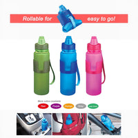 Foldable Silicone Sports Water Bottle for Outdoor Cycling and Fitness, Large Capacity