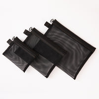 Transparent Mesh Travel Cosmetic Bag Set Portable Large Capacity Toiletry Organizer for Lipstick and Makeup