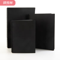 Black Cardboard Sketchbook with Metallic Pens for DIY Graffiti and Hand-Painted Art