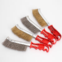 Copper Plated/Stainless Steel Wire Brush with Plastic Handle for Industrial Cleaning and Rust Removal