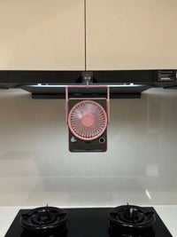 Portable USB Rechargeable Mini Desk Fan for Kitchen & Bathroom, Powerful Cooling