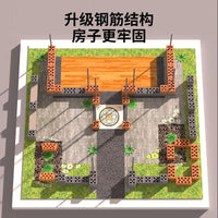 Mini Brick House Building Kit for Kids, Educational DIY Construction Toy with Real Bricks and Tiles