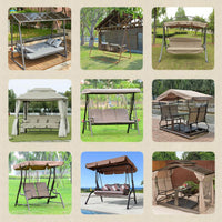 Outdoor Patio Garden Swing Chair Hammock Rocking Chair All-Cast Aluminum Balcony Swing