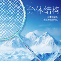 SAISHILONG Badminton Racket Set for Adults and Children, Alloy Double Rackets for Beginners, Lightweight Outdoor Straight Shot