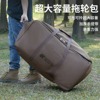 Large Capacity Foldable Rolling Duffle Bag for Travel, Camping, and Picnic Gear