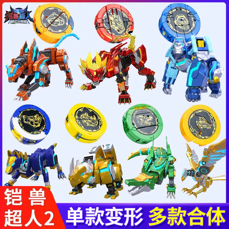 Armored Beast Ultraman 2 Super Dimensional Team Lion Fang Chess Deformable Robot Kids Toy