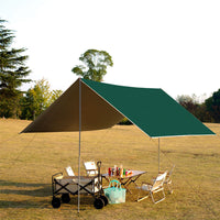 Outdoor Silver-Coated Camping Tent Windproof Sunshade Canopy Portable Rainproof