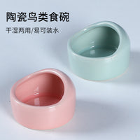 Ceramic No-Spill Bird Food and Water Bowl for Parrots and Small Birds