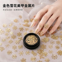 Christmas Snowflake Nail Art Metal Flakes Set for Manicure Decoration