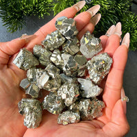 Natural Pyrite Raw Stone Cubes Chalcopyrite Iron Ore Specimen for Collection and Decoration