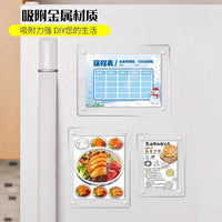 Acrylic Magnetic Photo Frame Double-Sided Transparent Display for 7/8 Inch Photos