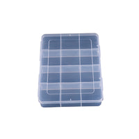 12-Grid Clear Plastic Storage Box for Jewelry, Electronic Components, Wax Seals, Heat Shrink Tubing