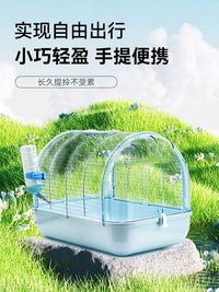 Luxury Portable Crystal Pet Carrier for Hamsters, Guinea Pigs, Chinchillas, and Small Rabbits