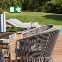 Outdoor Rattan Wicker Patio Furniture Set with Table and Chairs, Weather-Resistant Garden Bistro Set