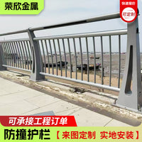 Q235 Powder-Coated Carbon Steel Bridge Anti-Collision Guardrail for Walkways and Gardens