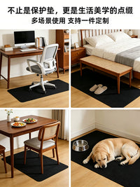 Round Leather Office Chair Mat for Hardwood Floors, Waterproof & Non-Slip Desk Chair Mat for Home and Office