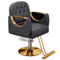Modern Hydraulic Swivel Reclining Barber Chair for Salon Styling, Cutting, and Perming