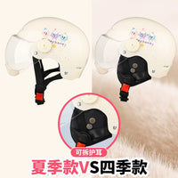 3C Certified Electric Motorcycle Half Helmet for Men and Women, All-Season Safety Helmet
