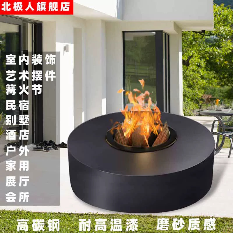 Outdoor Fire Pit Brazier for Heating and Decoration, Wood/Charcoal Burning, for Garden Patio Hotel