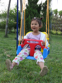 Kids Indoor Outdoor Swing Chair with Rope and Hooks for Babies and Children