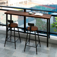 Outdoor American Style Solid Wood Bar Table Set for Balcony Patio