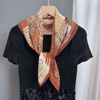 Velvet Square Scarf for Women, Soft Warm Fashion Scarf with Camellia and Horse Prints