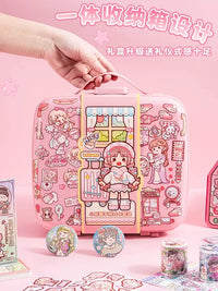 Little Mochi Deluxe Journaling Kit with Washi Tapes, Stickers, and Tools for Girls
