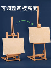 Tianrunsen Portable Wooden Easel and Sketch Box Set for Artists