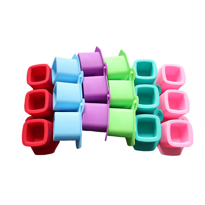 3-Cavity Silicone Square Ice Cube Mold for Cocktails, Succulent Planters, or Plaster Crafts