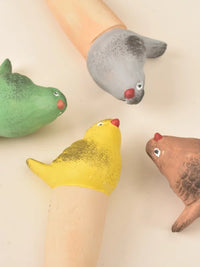 Ceramic Bird Self-Watering Spikes for Potted Plants