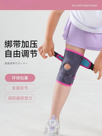 Kids' Adjustable Sports Knee Pads for Running Cycling Hiking with Silicone Spring Support