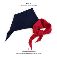 Korean Style Knitted Triangle Scarf for Women, Winter Neck Warmer Shawl